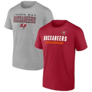 Tampa Bay Buccaneers Fanatics Branded Parent T-Shirt Combo Pack – Red/Heathered Gray