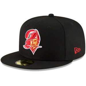 Men’s Tampa Bay Buccaneers New Era Black Omaha Throwback 59FIFTY Fitted Hat