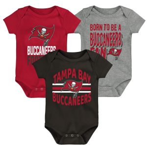 Newborn & Infant Tampa Bay Buccaneers 3rd Down & Goal Three-Piece Bodysuit Set