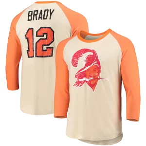 Tom Brady Tampa Bay Buccaneers Player Name & Number Raglan 3/4-Sleeve T-Shirt