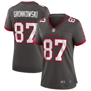 Women’s Tampa Bay Buccaneers Rob Gronkowski Nike Pewter Alternate Game Jersey