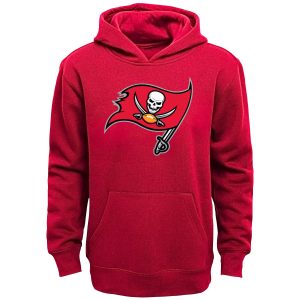 Youth Tampa Bay Buccaneers Red Team Logo Pullover Hoodie