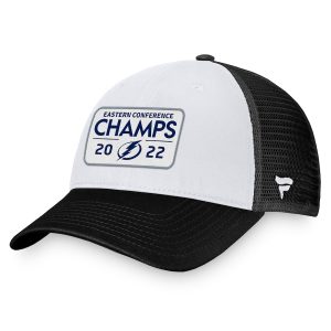 Tampa Bay Lightning Black 2022 Eastern Conference Champions Locker Room Trucker Adjustable Hat