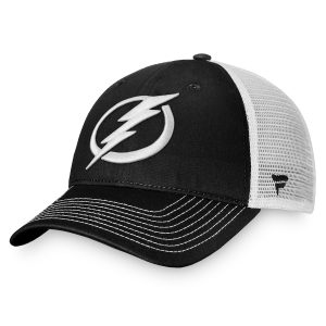 Tampa Bay Lightning Black/White Core Primary Trucker Snapback Hat