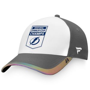 Tampa Bay Lightning White/Gray 2020 NHL Stanley Cup Champs Banner Snapback Hat