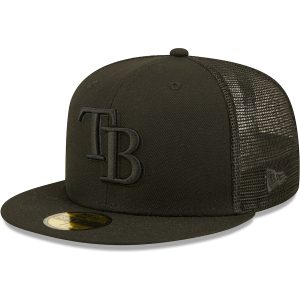 Tampa Bay Rays New Era Blackout Trucker 59FIFTY Fitted Hat