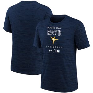 Tampa Bay Rays Nike Youth Authentic Collection Practice Velocity Performance T-Shirt – Navy