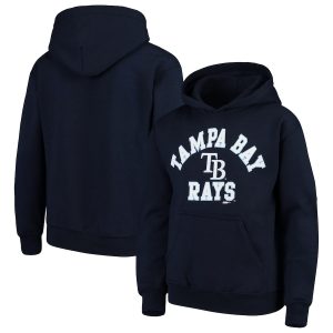 Tampa Bay Rays Stitches Youth Fleece Pullover Hoodie – Navy